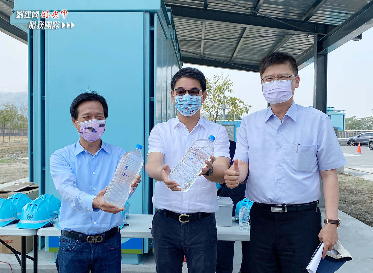 「雲林縣伏流水工程計畫」汲取濁水溪伏流水到林內淨水場處理。 圖:擷取自劉建國臉書