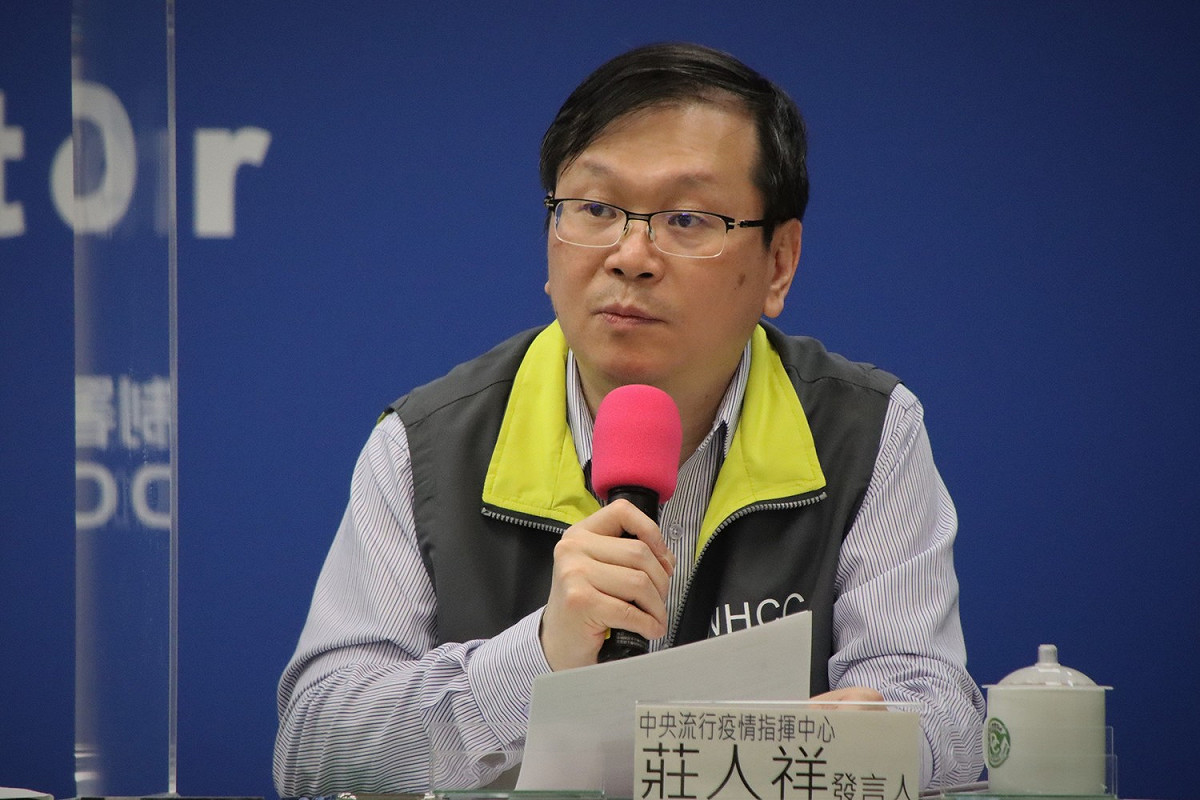 中央流行疫情指揮中心發言人莊人祥。 圖：中央流行疫情指揮中心/提供