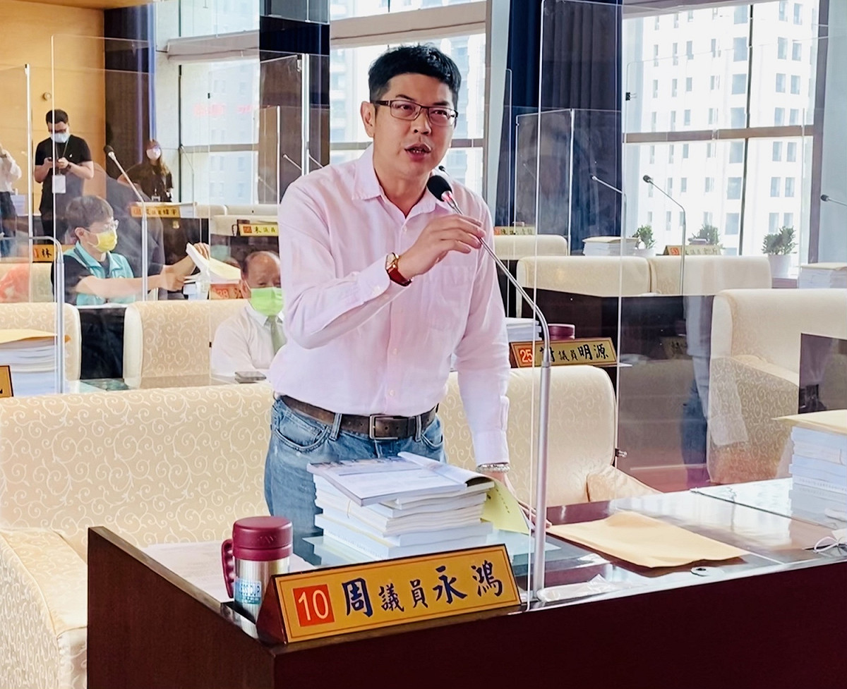 周永鴻指台中市政府漠視原縣區建設。 圖：周永鴻/提供