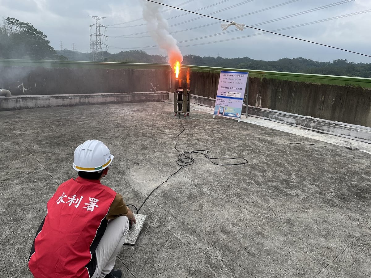 石門水庫今中午執行人工增雨作業。 圖：北水局／提供