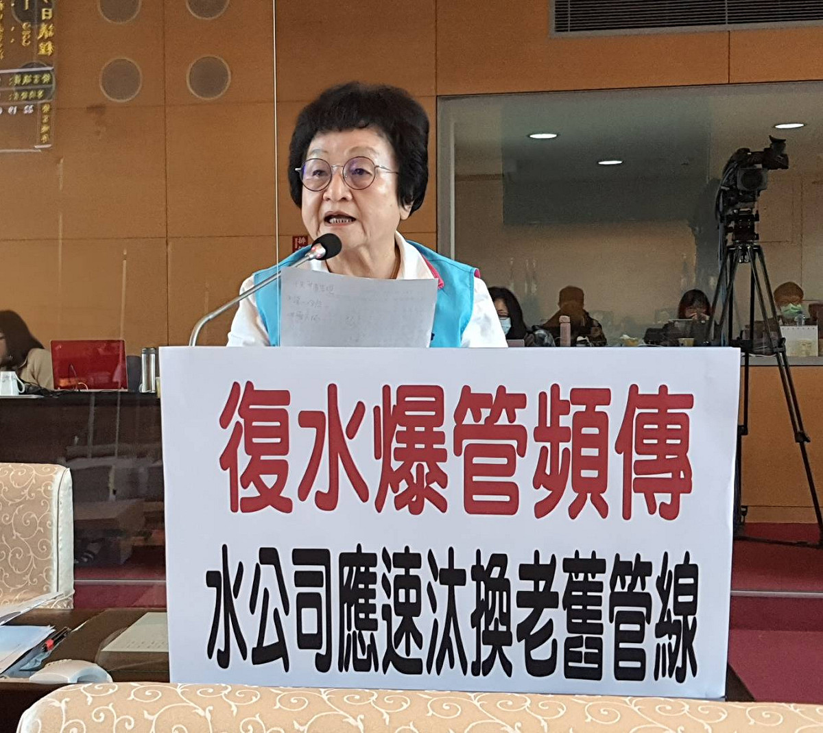 市議員張瀞分說，台中人老是被欺負。 圖:國民黨團/提供