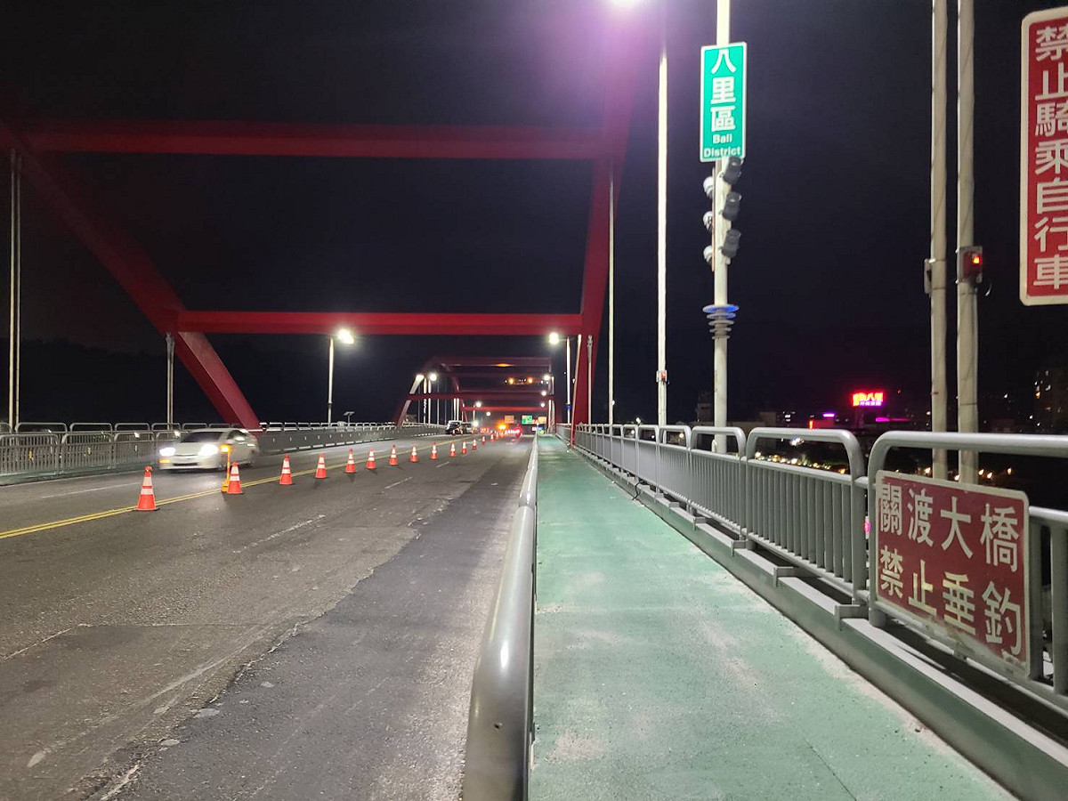 關渡大橋現況照片。 圖：新北市交通局提供