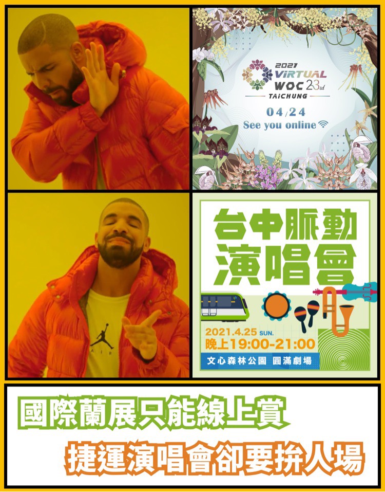 時代力量台中黨部認為，世界蘭展機會難得，應該在線上之餘開放民眾參觀。 時代力量台中黨部/提供