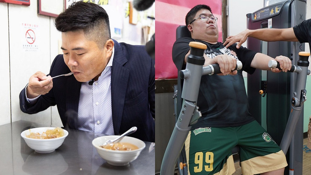 繼民進黨立委蔡易餘（右）的「國家級減肥令」之後，國民黨前立委顏寬恒（左）也放話要在6月26日前減重10公斤，若失敗就發放2000份雞排。 圖：取自顏寬恒、蔡易餘臉書（新頭殼合成）