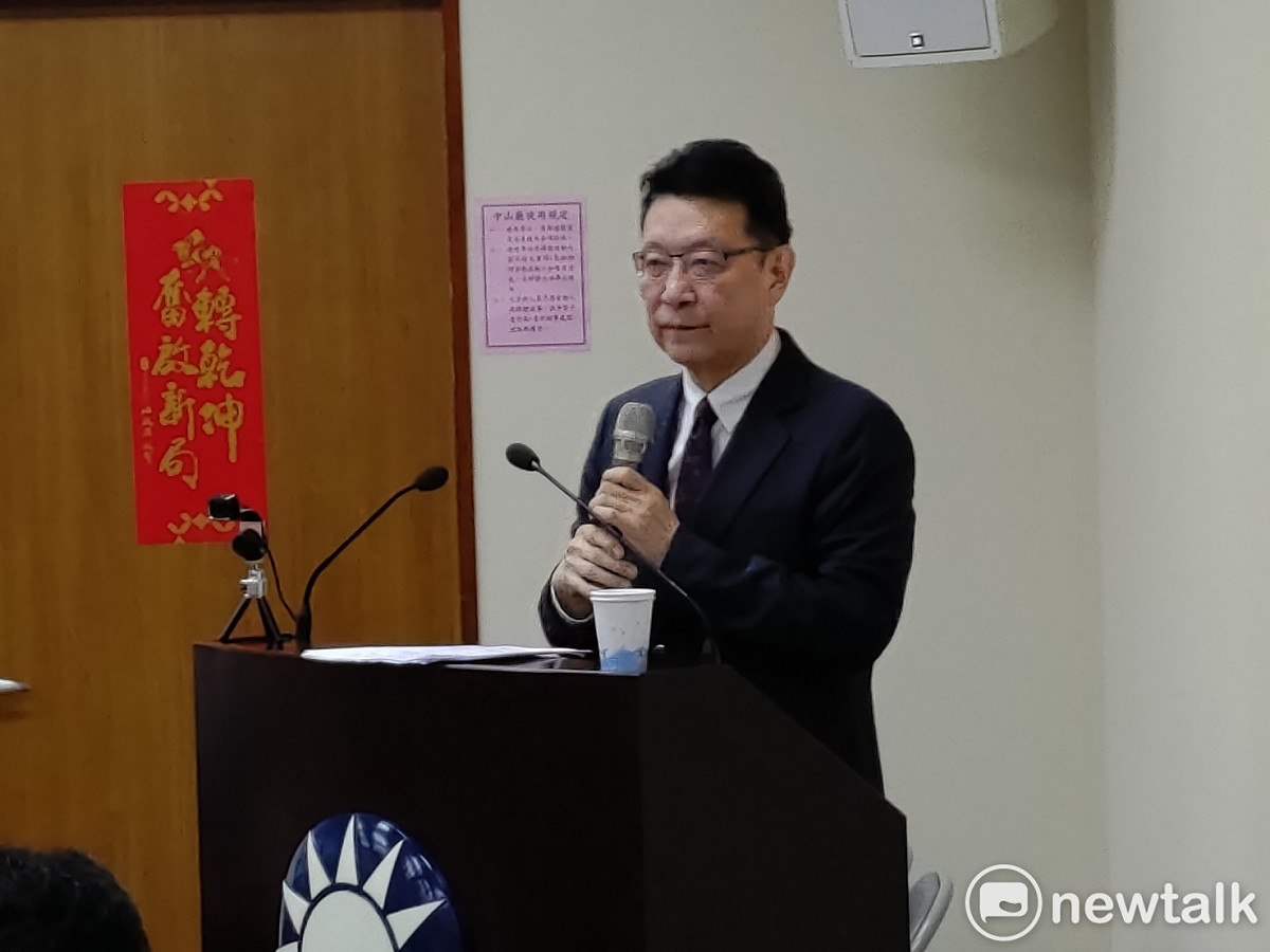 中廣董事長趙少康首次出席國民黨中常會發表專題演講。 圖：黃建豪/攝影