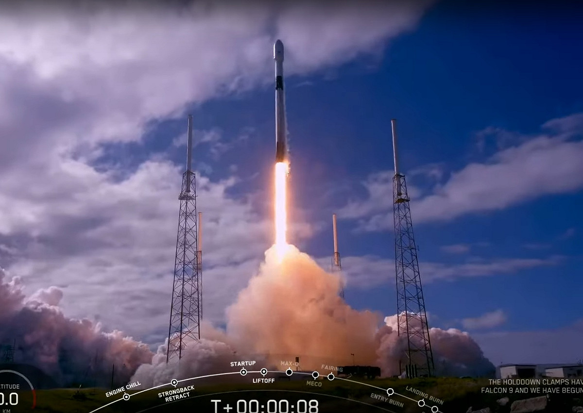 SpaceX為星鏈計劃發射衛星。(資料照片) 圖：取自SpaceX youtube