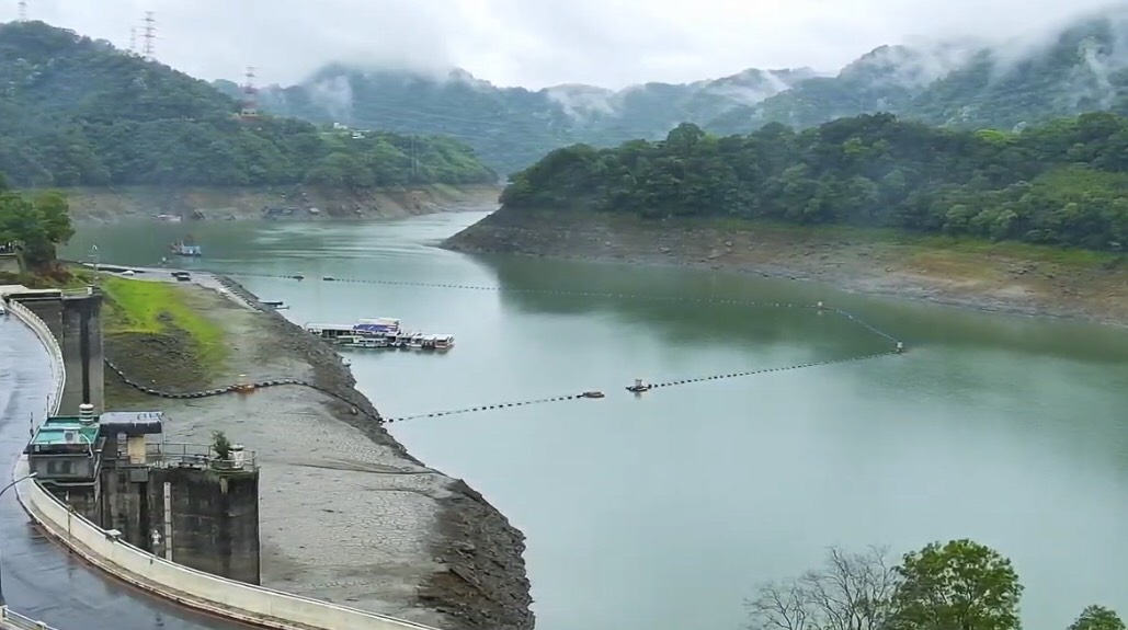 北水局統計，石門水庫上游集水區今日累積雨量各站平均為24.1mm，其中又以巴陵站32.5mm最多。 圖：北水局／提供