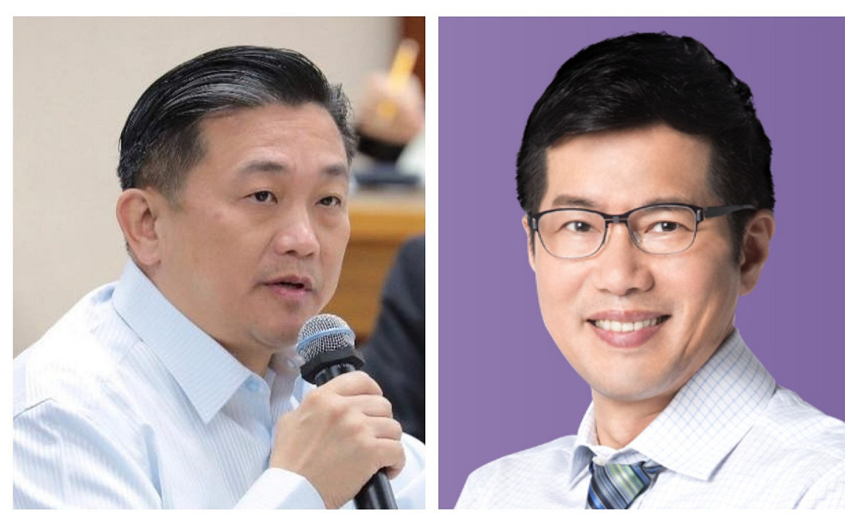 民進黨立院黨團書記羅致政（右）、立委王定宇（左）有個愛家愛妻形象的共通點，因此一旦爆出緋聞，將是媒體最愛的上乘菜色。 圖：新頭殼合成（翻攝自王定宇／羅致政臉書粉專）