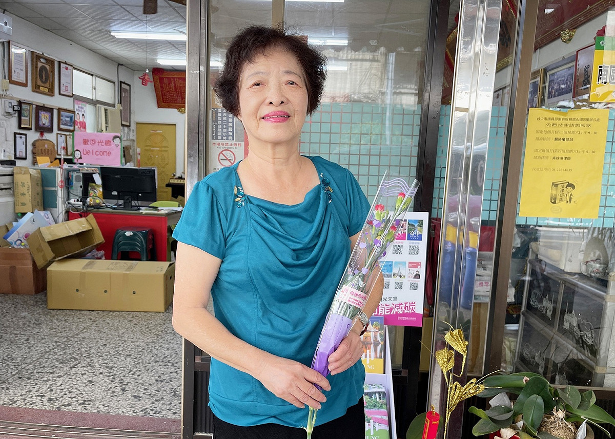 國光里林劉貴媛獲選模範母親。 圖：市議員邱素貞提供