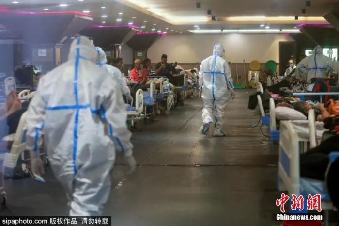 印度新冠肺炎的疫情已嚴重失控。 圖 : 翻攝自中新網