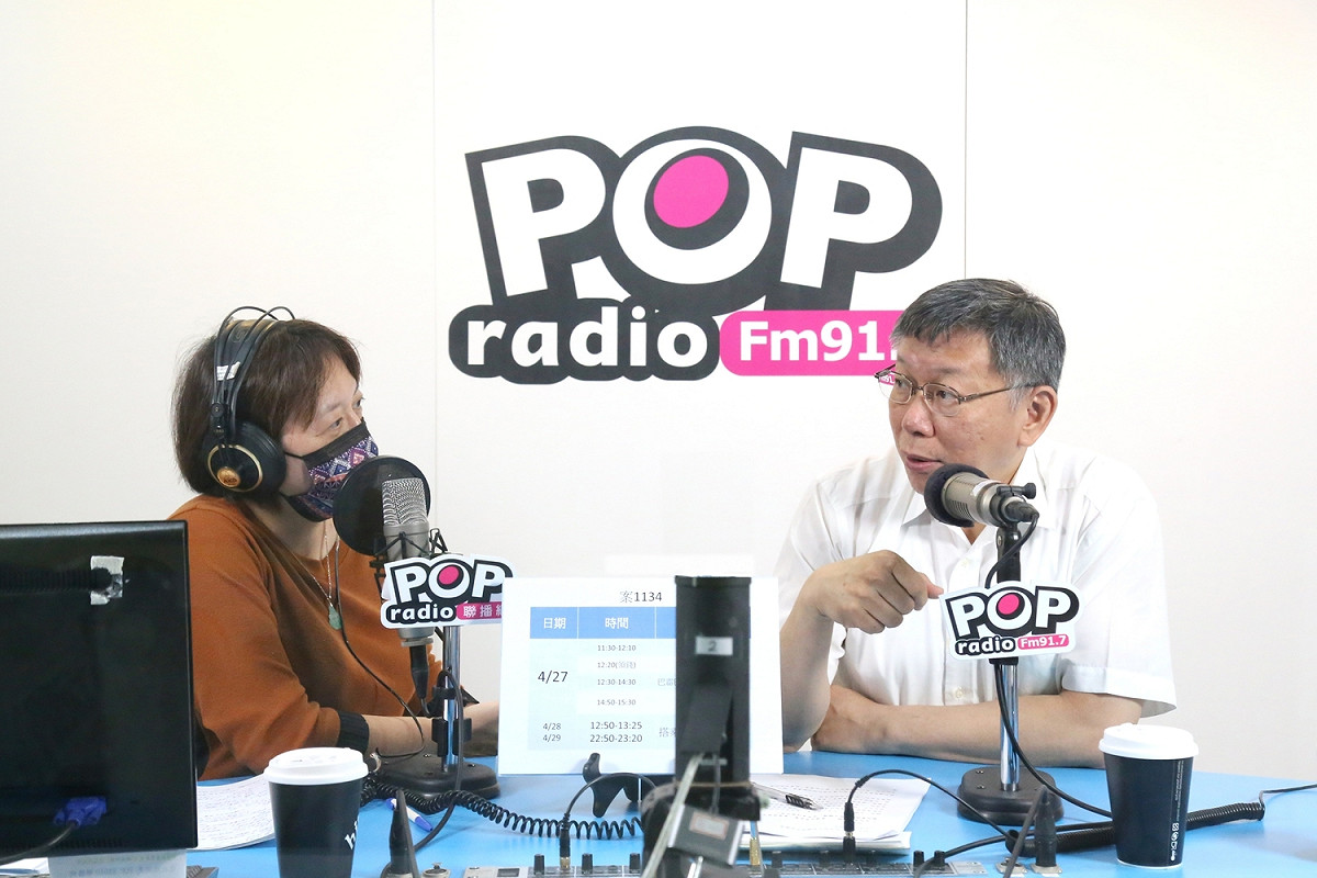 台北市長柯文哲接受《POP搶先爆》專訪。 圖：《POP搶先爆》 提供
