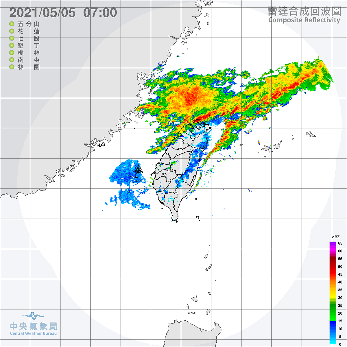 中央氣象局局長鄭明典今天一早在臉書表示，此回波不弱，山區降雨值得期待。 圖：中央氣象局/ 提供