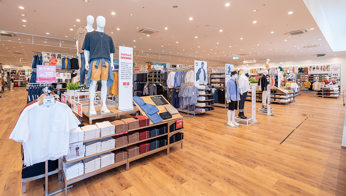UNIQLO岡山店室內挑高4米，動線寬敞。 圖：UNIQLO提供