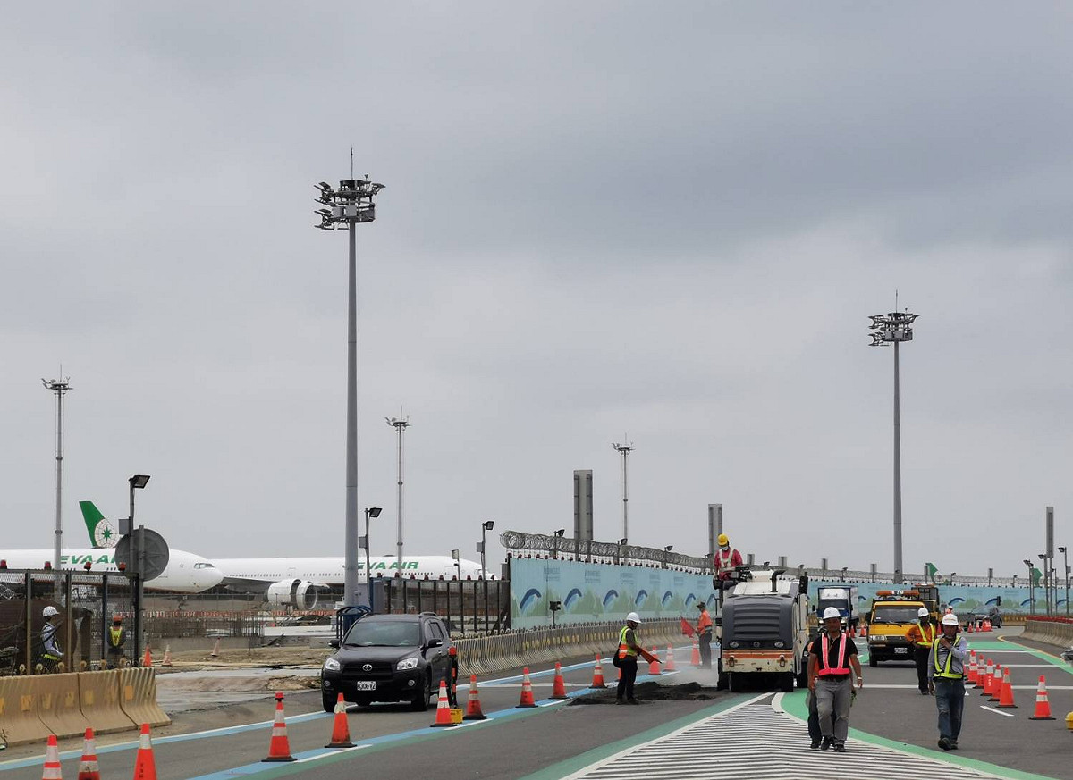 桃園機場聯外交通動線調整工程。 圖：桃園國際機場股份有限公司／提供