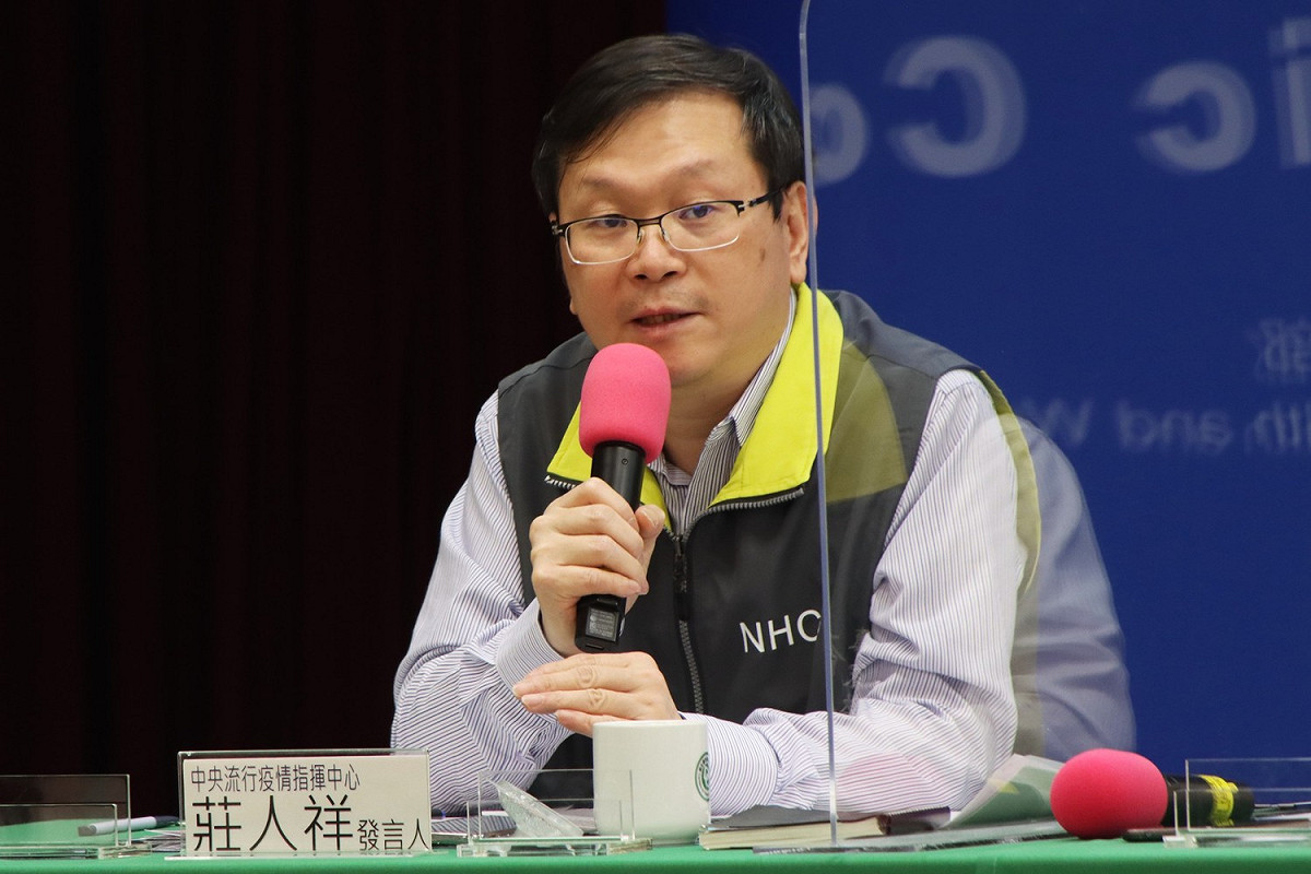 中央流行疫情指揮中心發言人莊人祥。 圖：中央流行疫情指揮中心/提供
