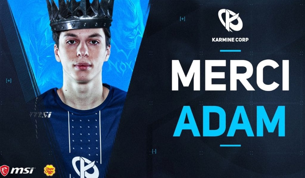 Fnatic傳出將簽下Karmine Corp的上路選手Adam。 圖：翻攝自Karmine Corp