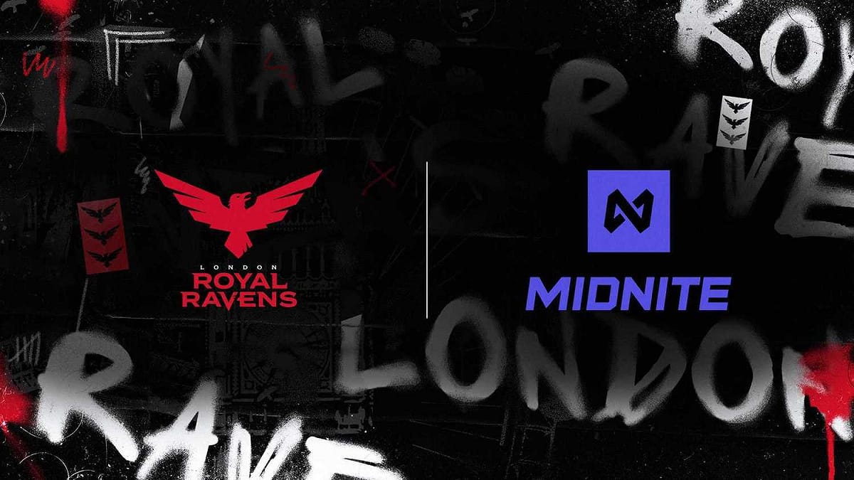 《決勝時刻》CDL聯賽隊伍London Royal Ravens宣布與電競博弈平台Midnite成為合作夥伴。 圖：翻攝自London Royal Ravens Twitter