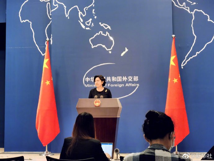中國外交部發言人華春瑩。 圖 : 翻攝自新華社