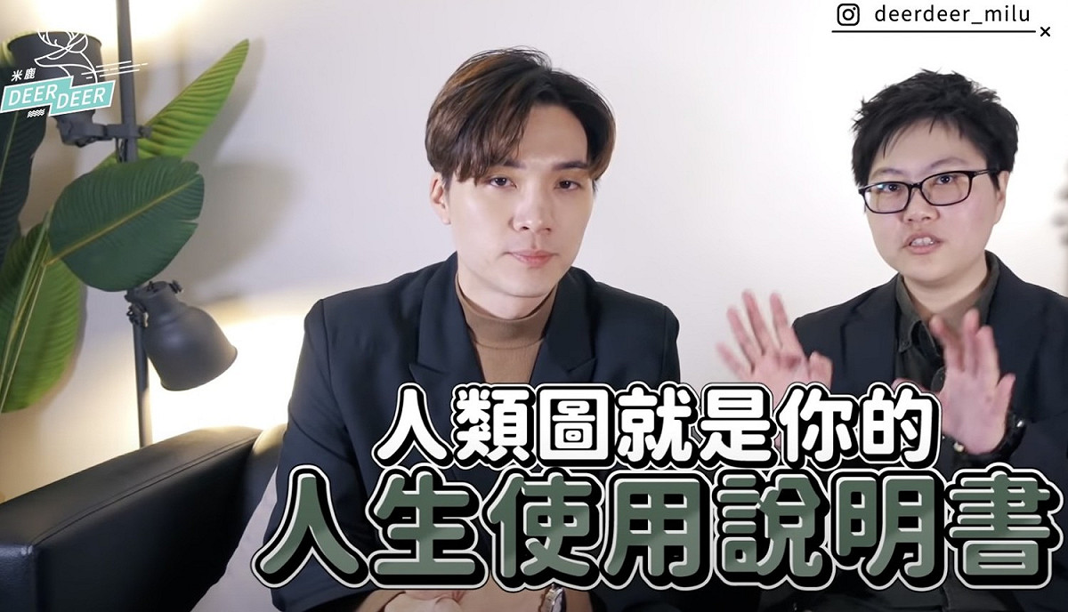 老師解釋人類圖。 圖：翻攝Youtube/米鹿