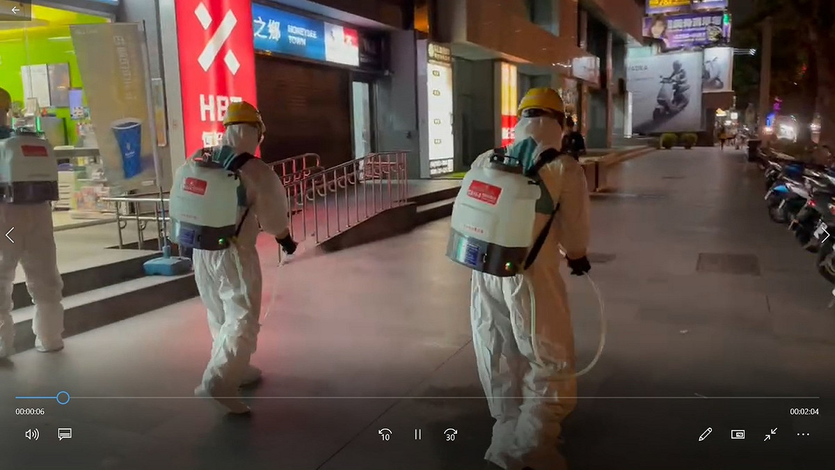 台中市環保局消毒。 圖 : 台中市政府/提供