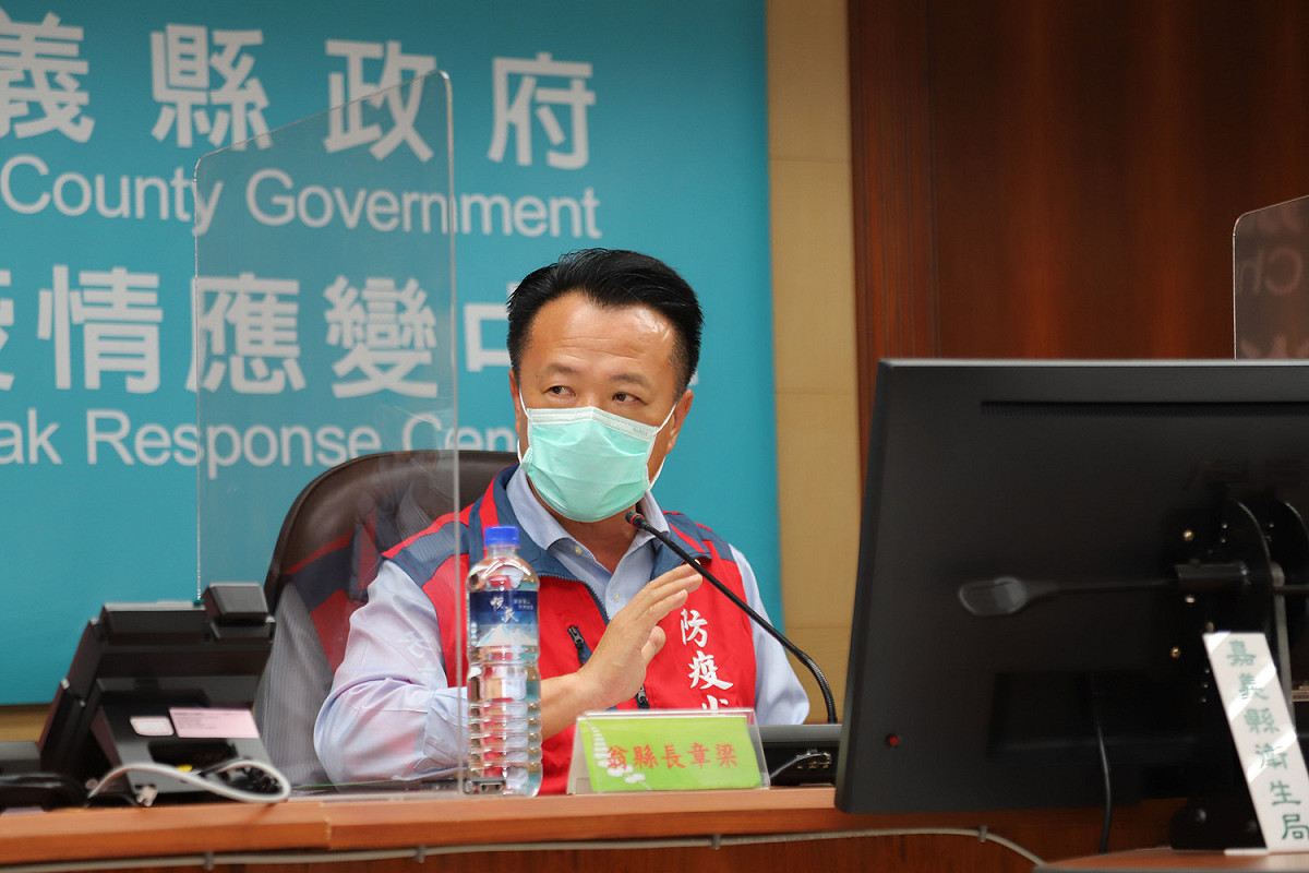疫情升溫 嘉義縣長翁章梁宣佈採準3級防疫警戒。 圖：嘉義縣政府/提供
