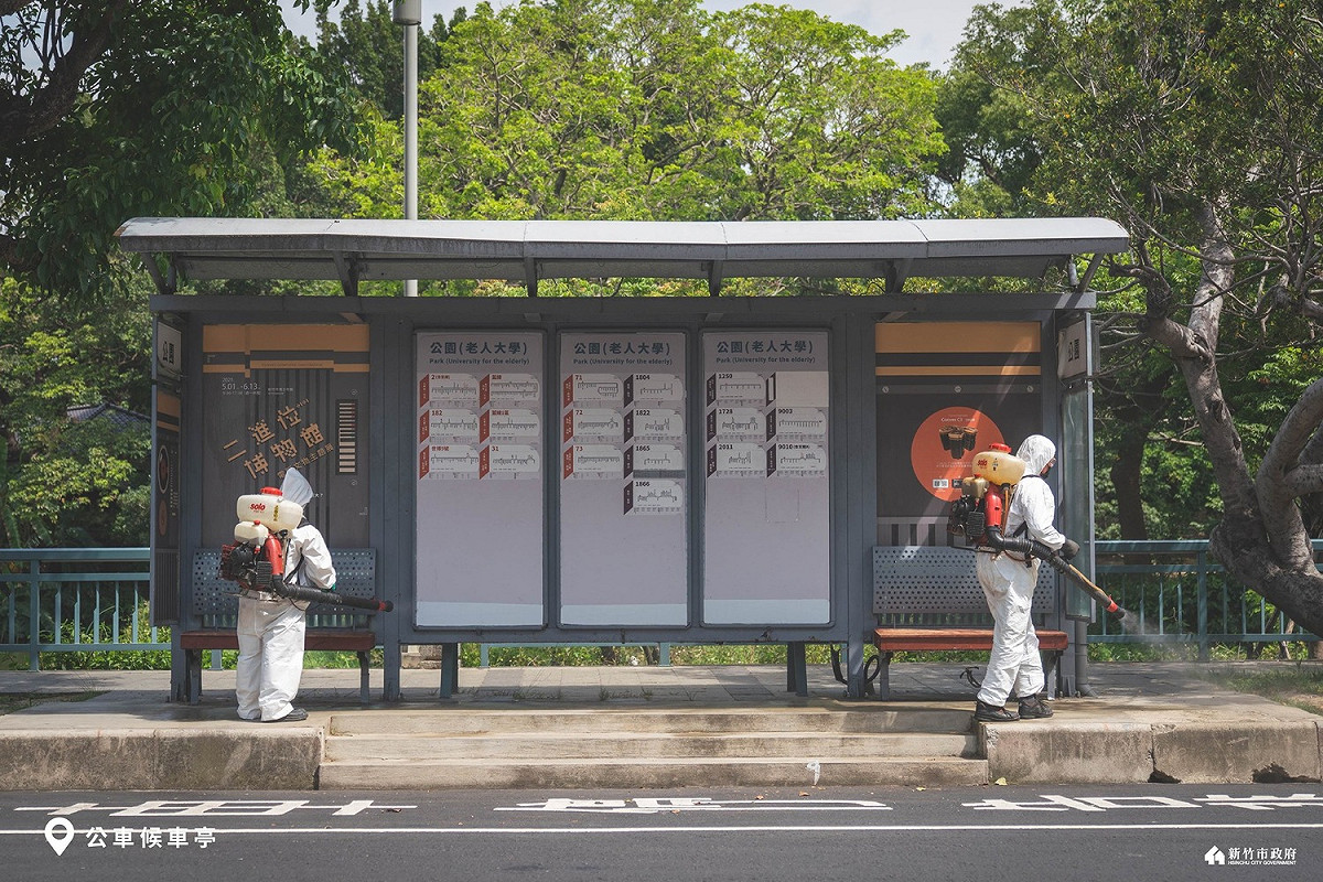 新竹市政府表示，消毒場所包含公園、交通節點、寺廟、公有市場等處。 圖：擷取自林智堅臉書