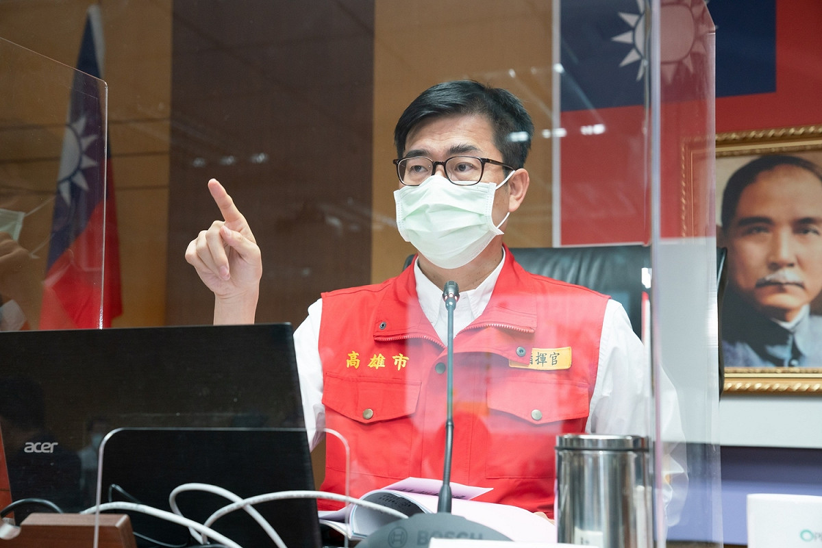 陳其邁宣布今起未戴口罩進行裁罰。 圖：高雄市政府/提供