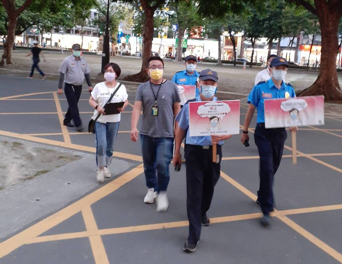 高市文化局暨所轄藝文場館編組執行防疫巡查。 圖：高市文化局/提供
