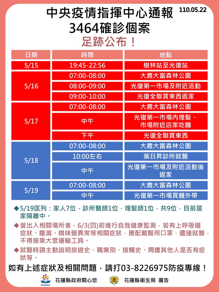 案3464足跡。 圖：花蓮縣政府／提供