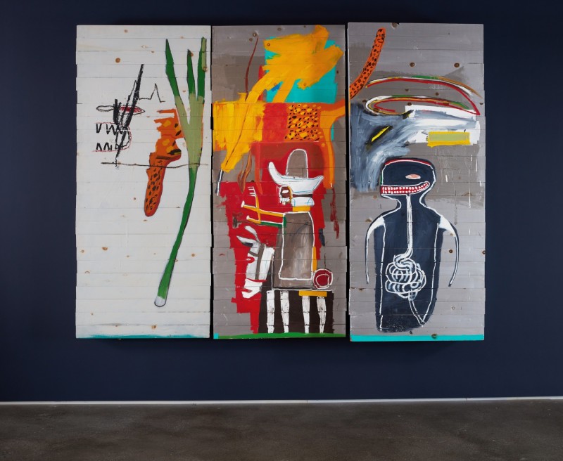 《無題》，米榭 · 巴斯基亞（Jean-Michel Basquiat）於 1985 年創作。 圖：蘇富比提供
