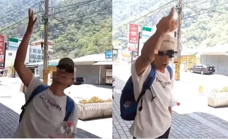 男子三度不戴口罩，經超商店員勸阻戴口罩人人有責後，竟還嗆「保密防諜逆？」 圖：記者爆料網提供