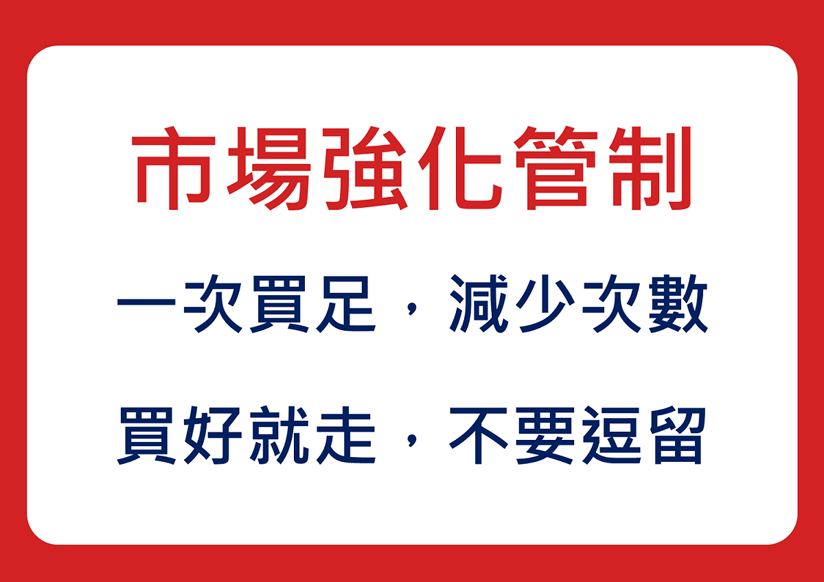 侯友宜呼籲民眾到傳統市場採買，盡量一次買足、不逗留，確保防疫安全。 圖：新北市政府/提供