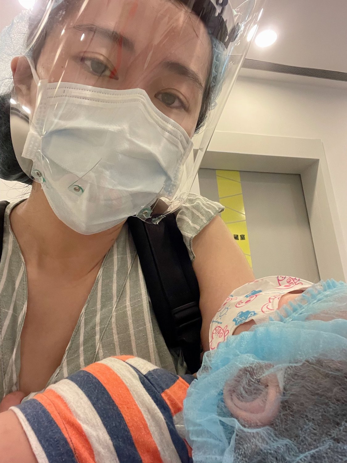 家醫科醫師陳欣湄分享兒子快篩的心路歷程。 圖：取自陳欣湄。家醫科女醫師日常臉書