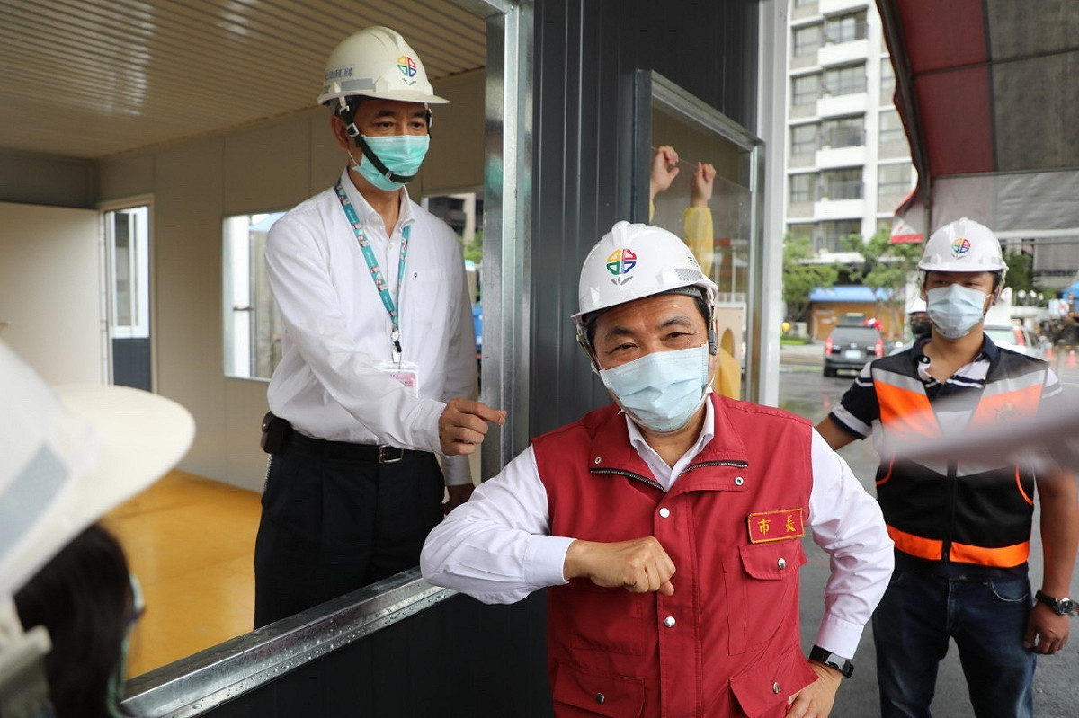 新北市府於板橋江子翠設置全國首座大型疫苗接種站，預計6/3開放預約。 圖：新北市政府/提供