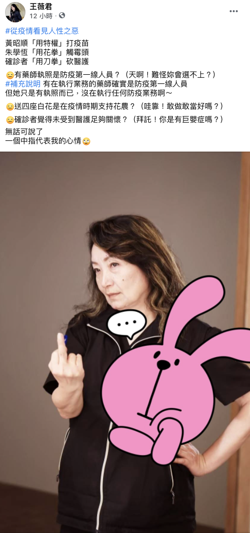 王薇君ㄧ次連三嗆