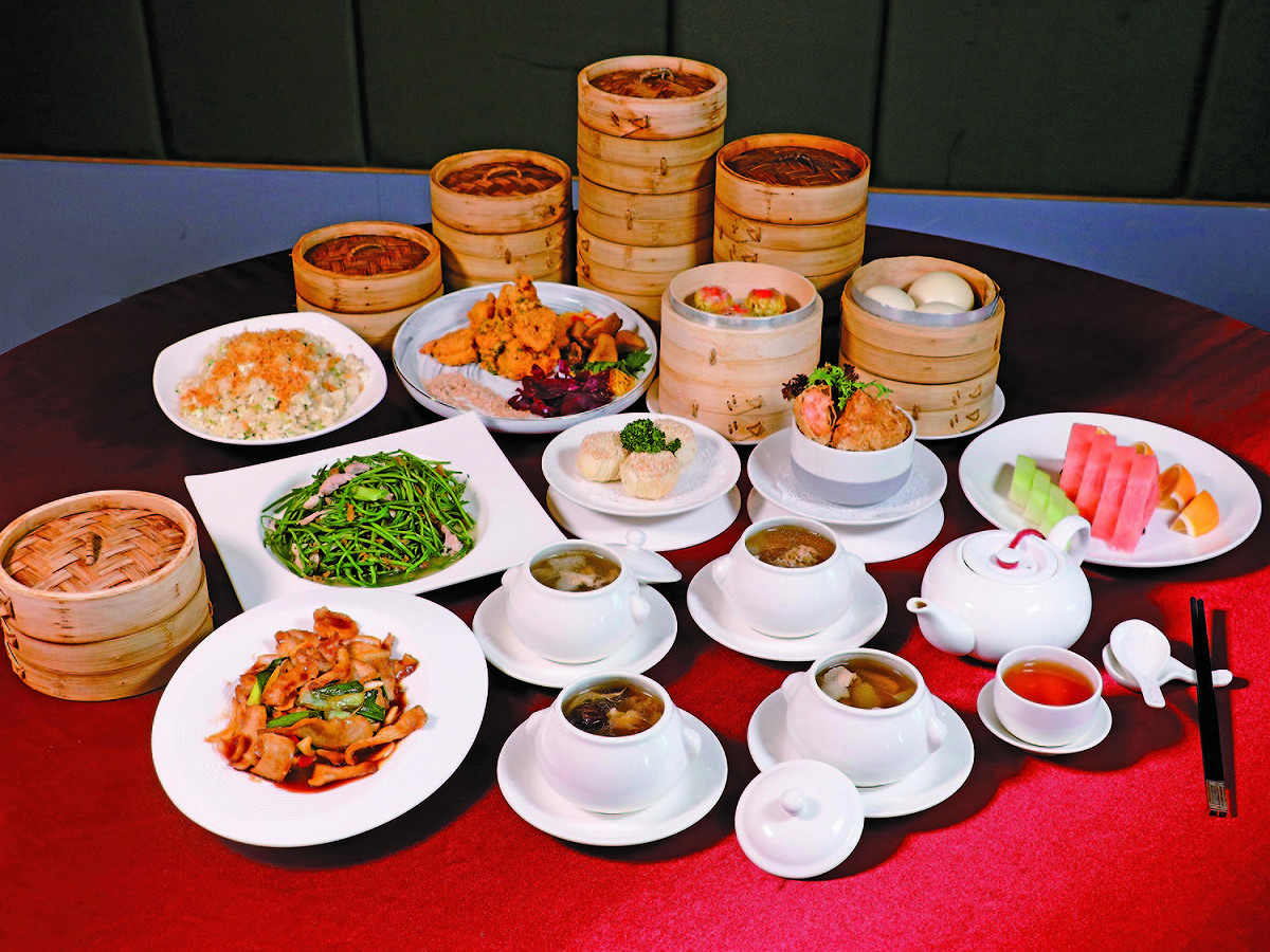福粵樓推出小家庭「一茶一食一盅一籠」4人分享餐。 福容飯店/提供