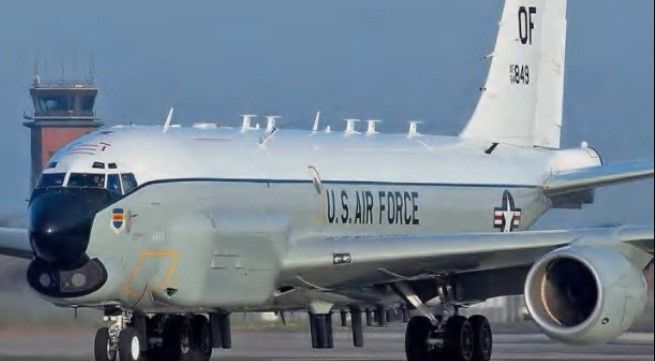 美國空軍RC-135U電子偵察機。 圖：翻攝陸網微文庫