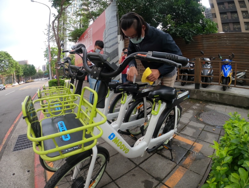 共享運具防疫稽查 圖：新北市政府交通局提供