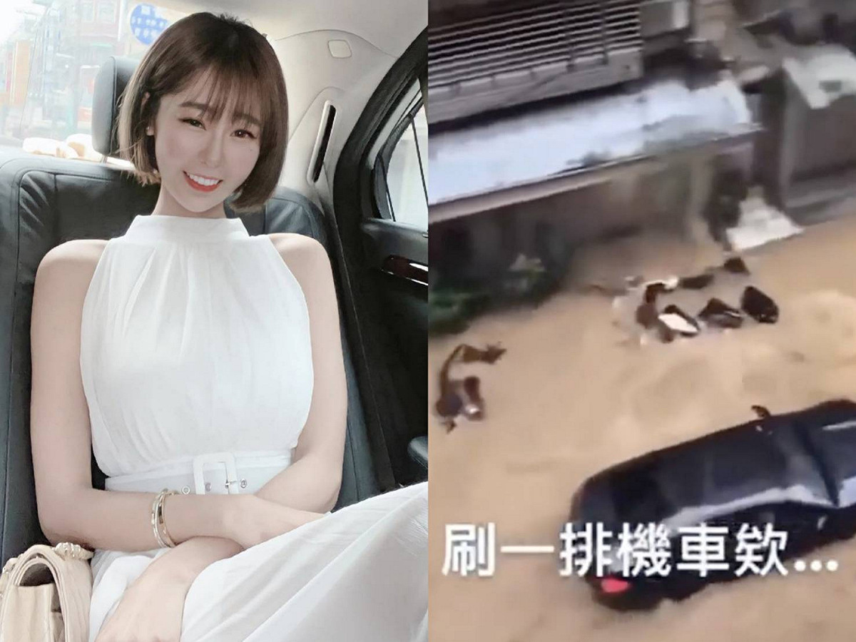 小雪分享網路瘋傳淹水影片。 圖：翻攝IG／小雪
