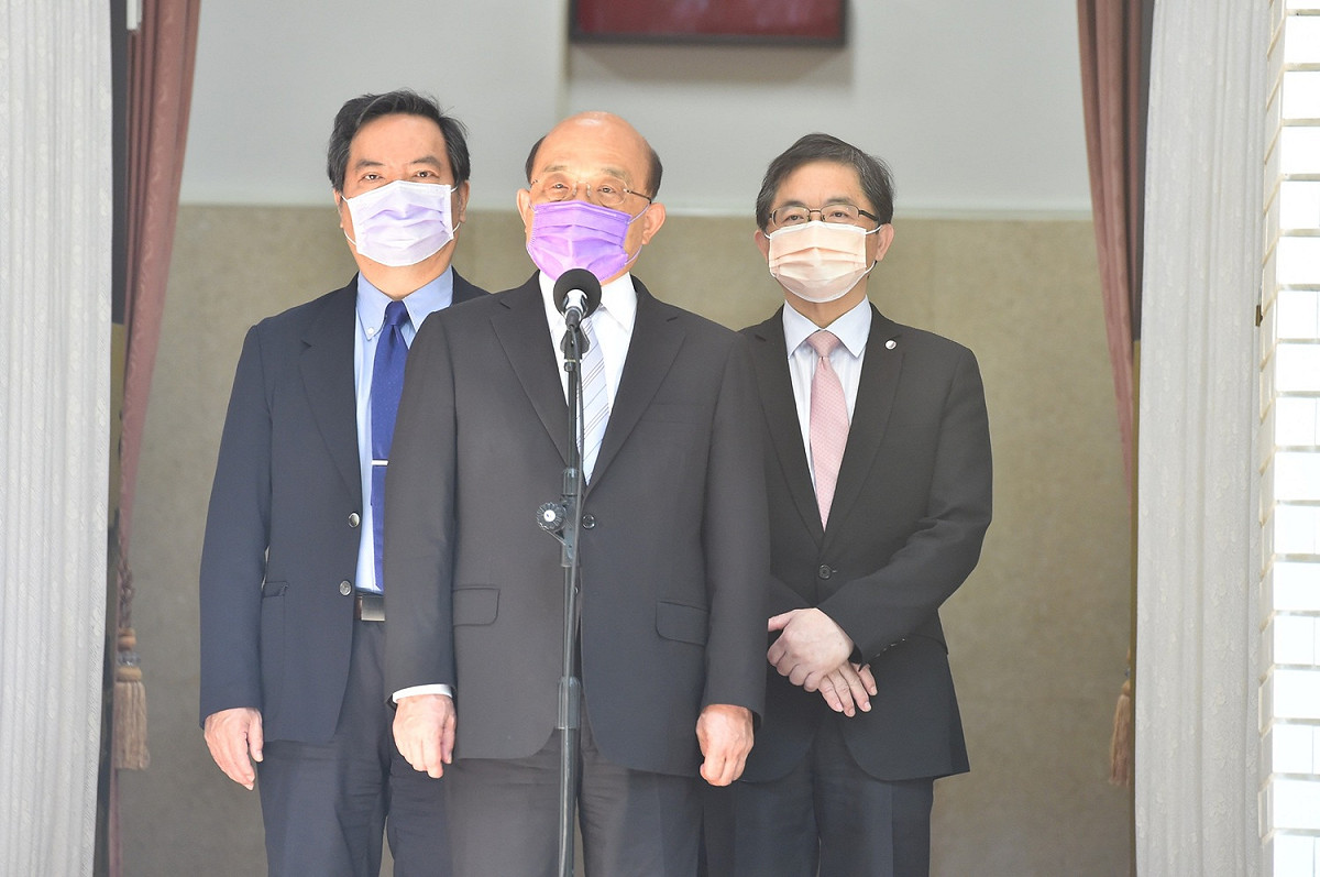 行政院長蘇貞昌今（8）天上午至立法院進行報告及備詢前受訪。 圖：行政院提供