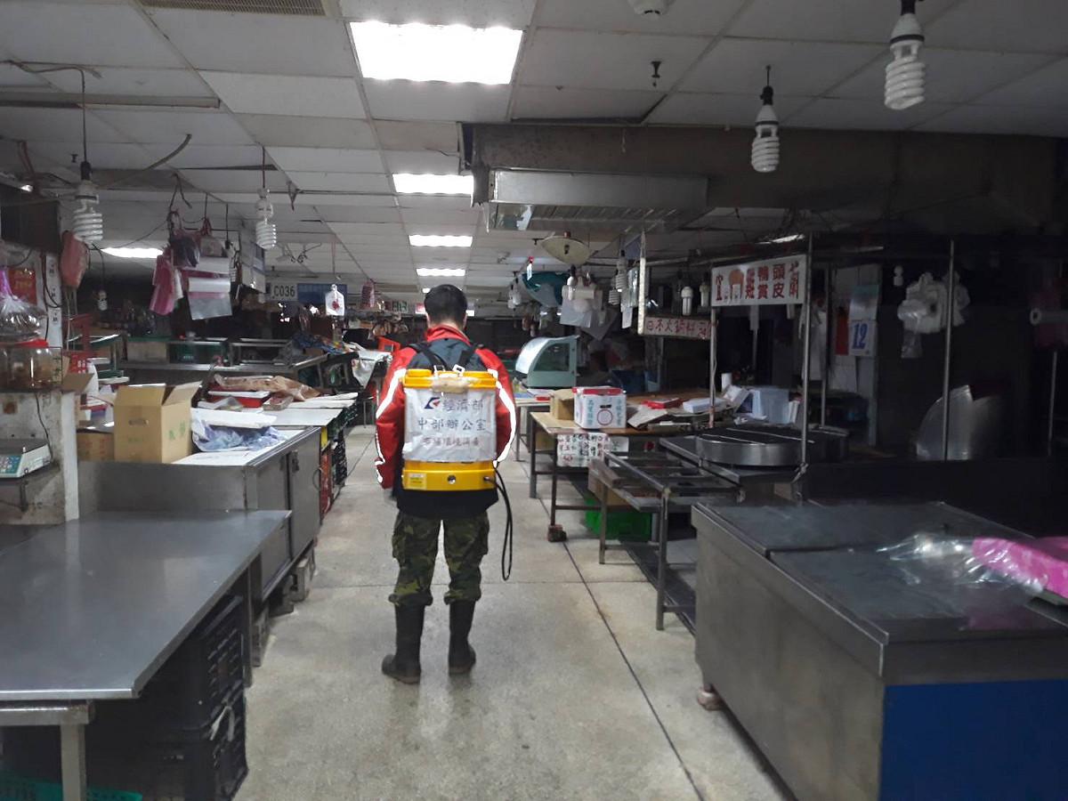 基隆成功市場消毒。 圖：翻攝基隆市政府官網（資料照）