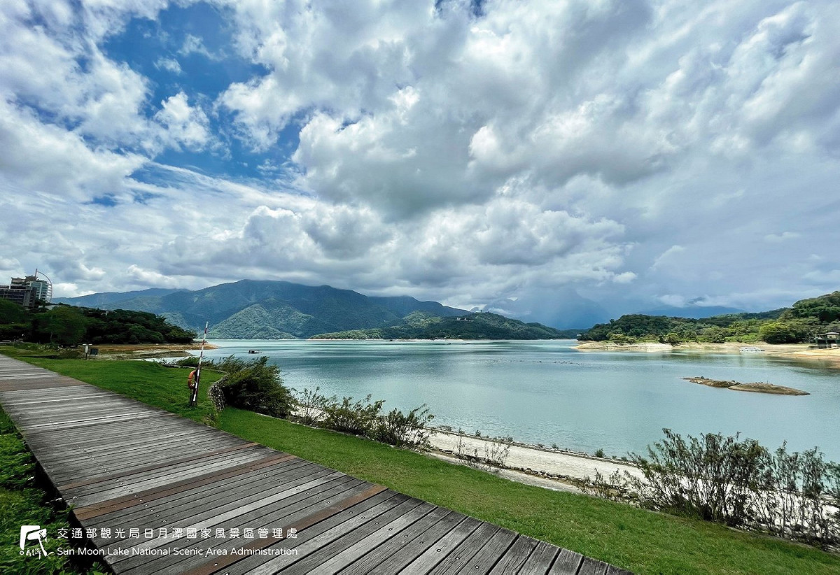 經過連日豪雨的挹注，日月潭水庫水位回升至741.46公尺，距離滿水位僅剩7公尺。 圖：翻攝自臉書「再發現。動感日月潭!」