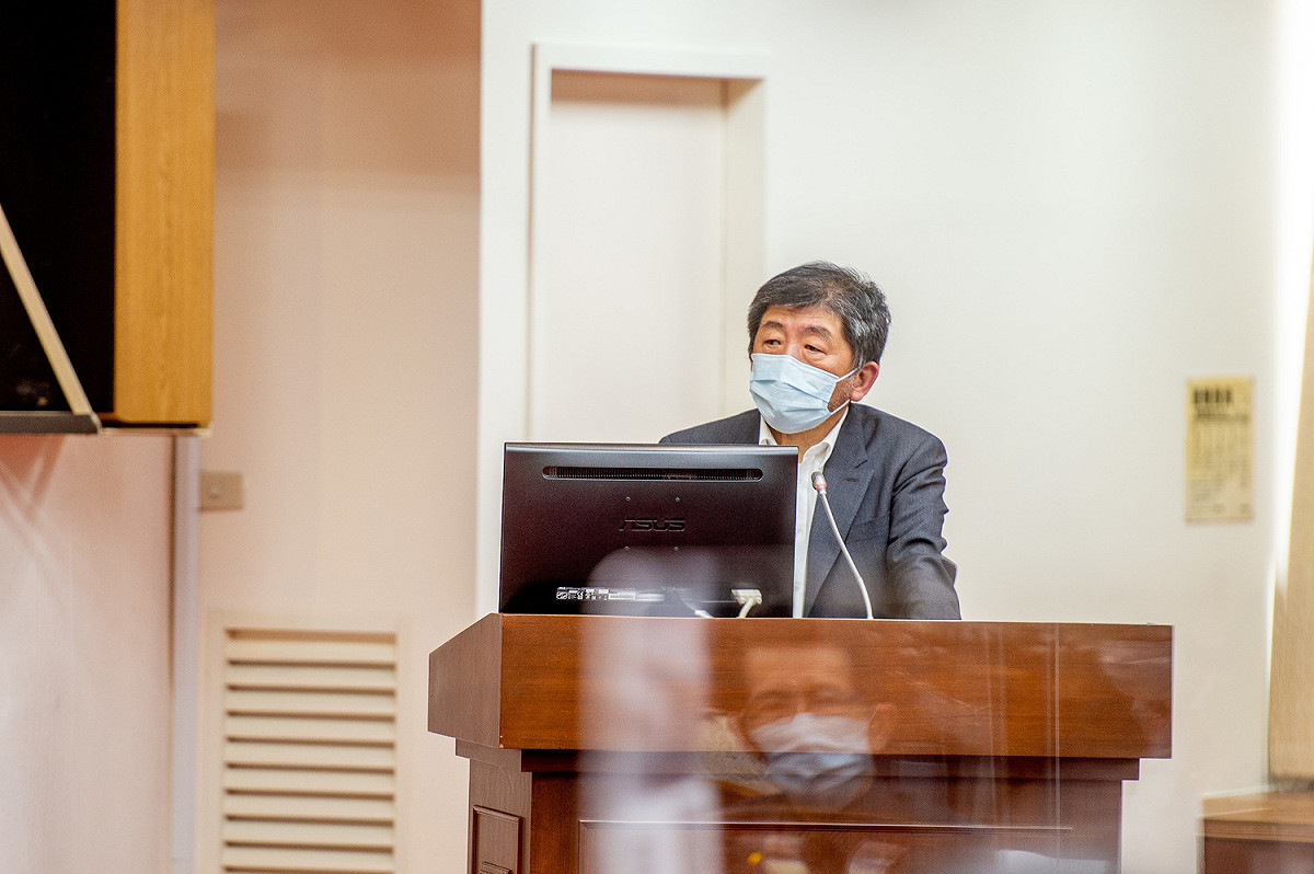 衛福部長陳時中赴立法院備詢。 圖：立法院提供