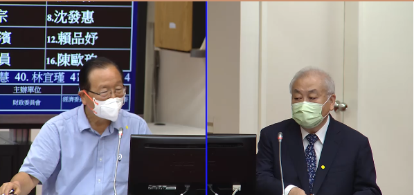 國民黨立委林德福（左）、主計總處主計長朱澤民。 圖：翻攝立法院IVOD