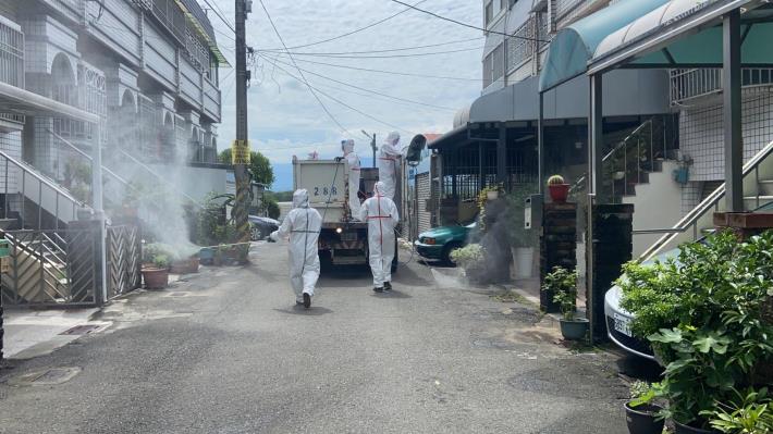 嘉義縣衛生局對確診者足跡展開全面清消。（資料照） 圖/嘉義縣衛生局