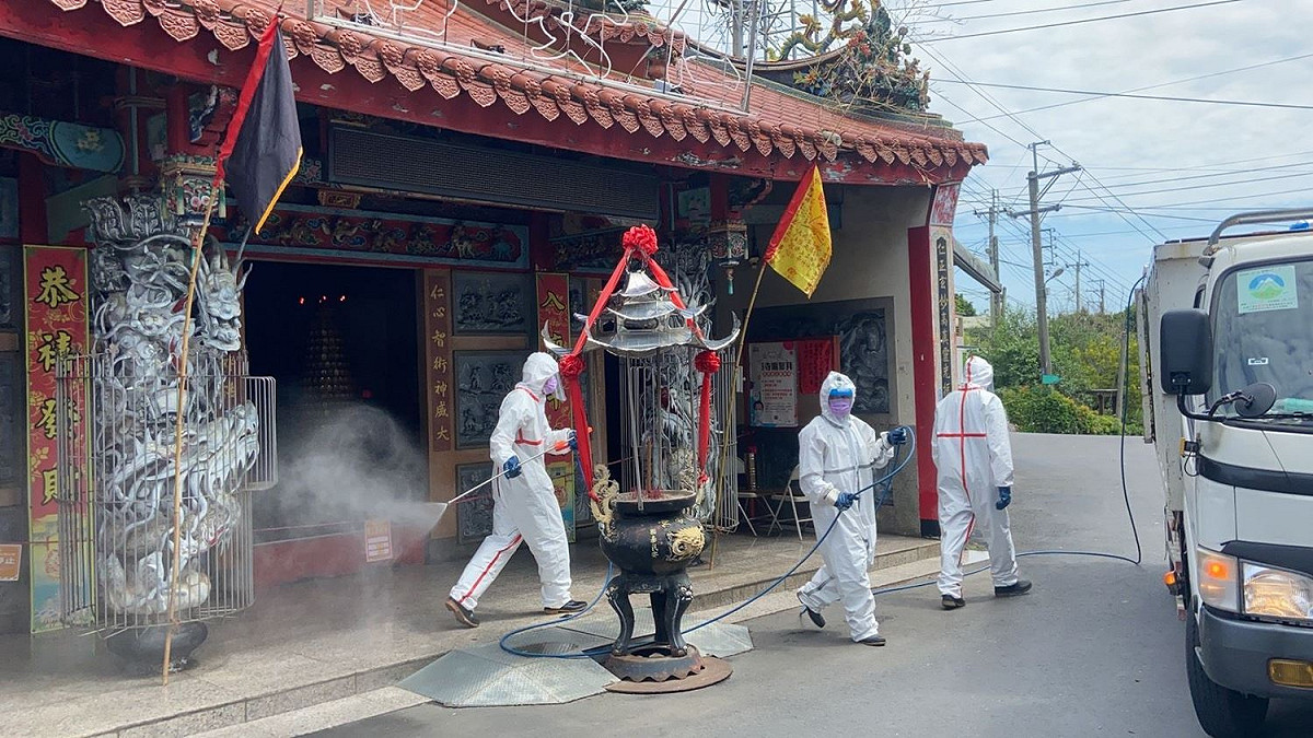 嘉義縣衛生局對確診者足跡展開全面清消。（資料照） 圖/嘉義縣衛生局