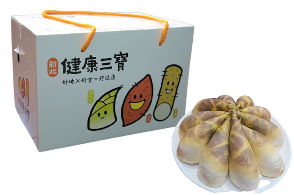 頭獎-新北市綠竹筍禮盒(3台斤) 圖：新北市農業局提供