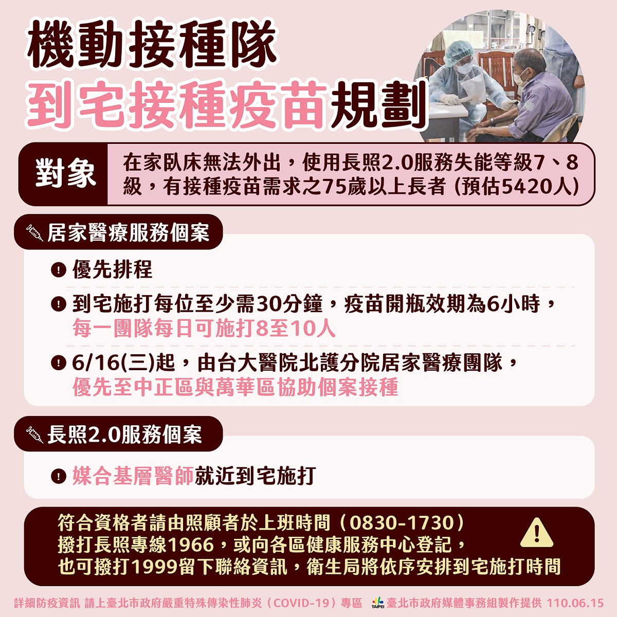 台北市機動接種隊。 圖：台北市政府 / 提供