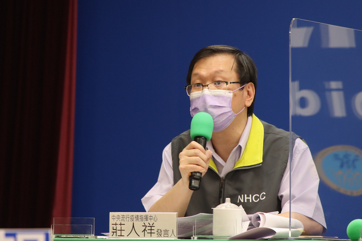 中央流行疫情指揮中心發言人莊人祥。 圖：中央流行疫情指揮中心/提供