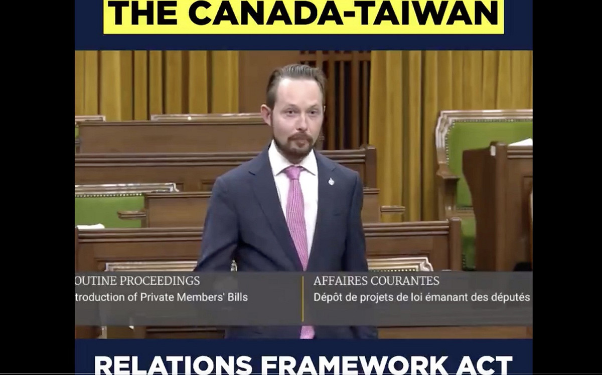 加拿大保守黨眾議員古柏（Michael Cooper）17日於眾議院表示「現在是加國對台灣採取更能反映當前現實的方式的時候了」。 圖：翻攝自Michael Cooper臉書（資料照）